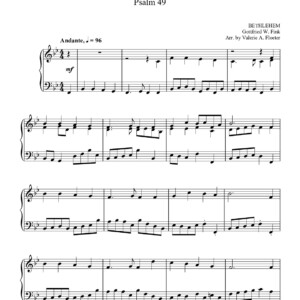 O Hear, All People In The World, Psalm 49